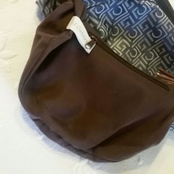 liz Claiborne Mini Shoulder Purse Leather and Canvas Bag - Picture 8 of 8